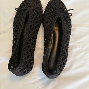 MOTF Black Woven Flats